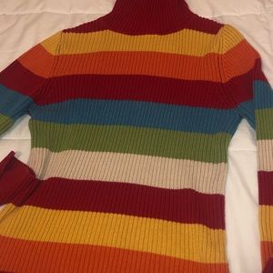 Long sleeve rainbow turtleneck
